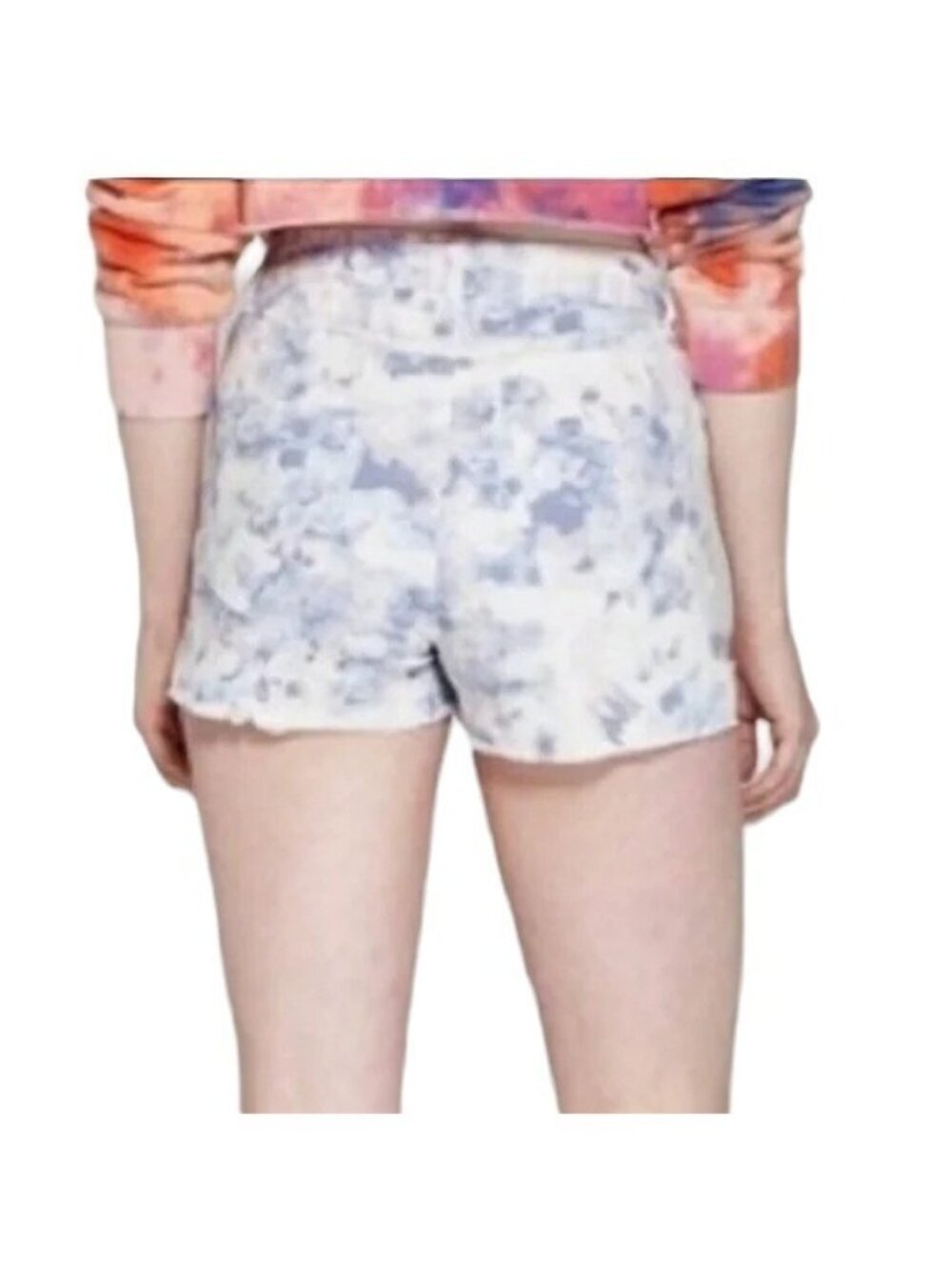 Wild Fable Purple Tie Dye High Waist Jean Shorts - Picture 3 of 8